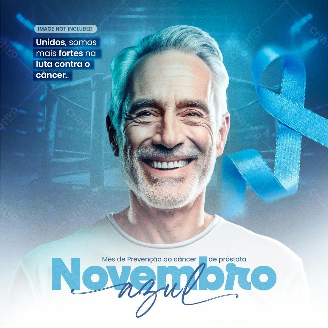 Flyer Novembro Azul PSD Editável