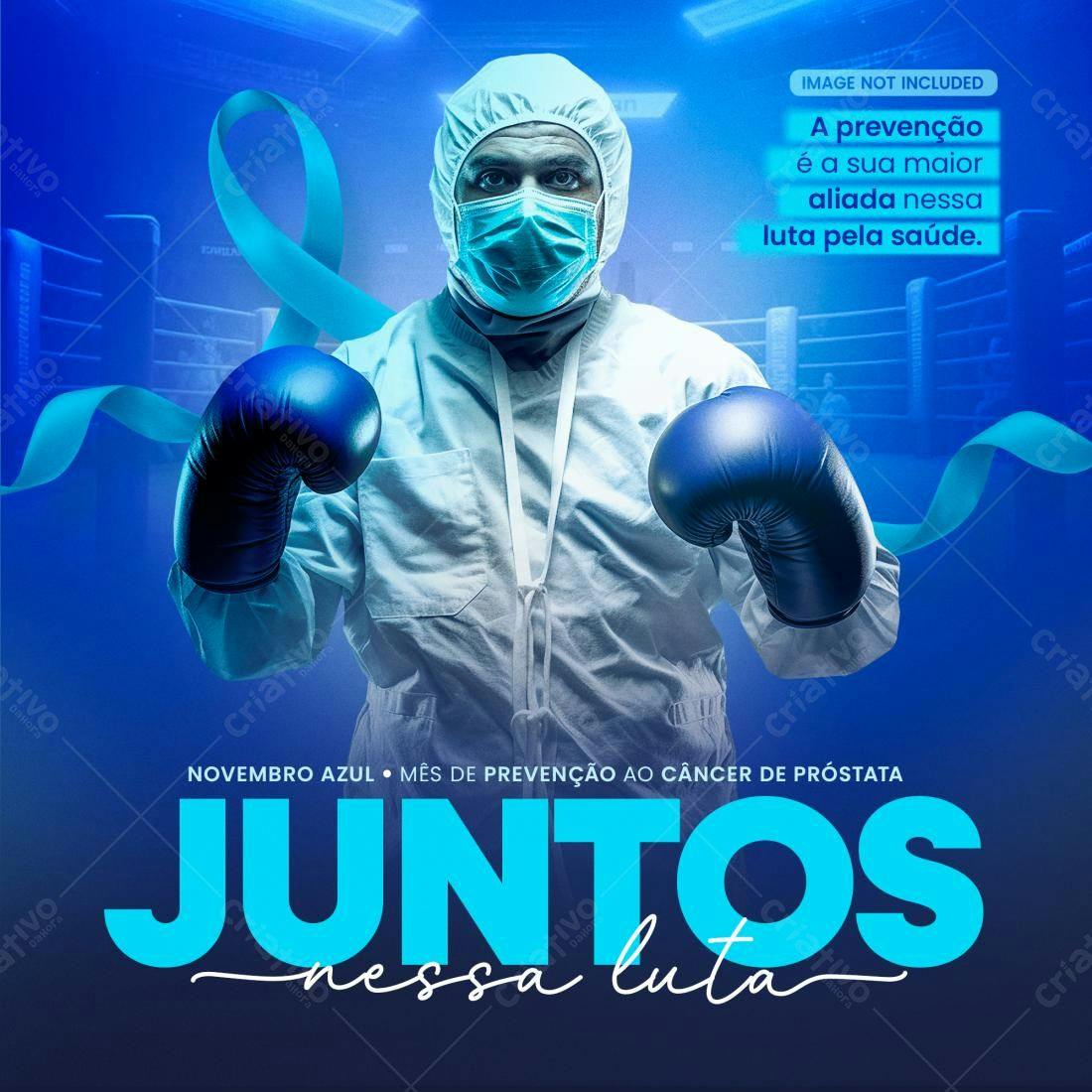 Flyer Novembro Azul PSD Editável