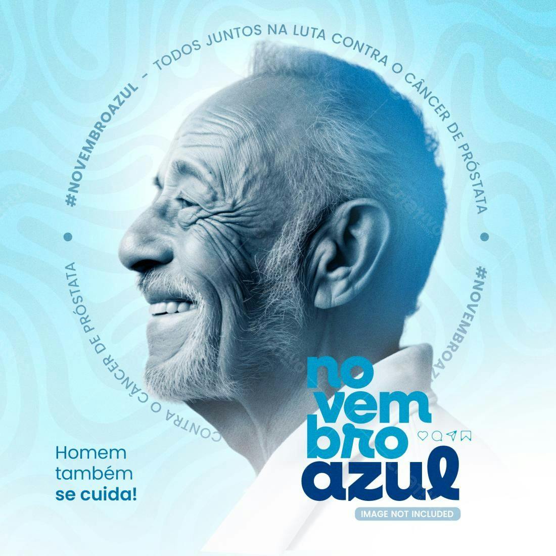 Post para Novembro Azul PSD Editável