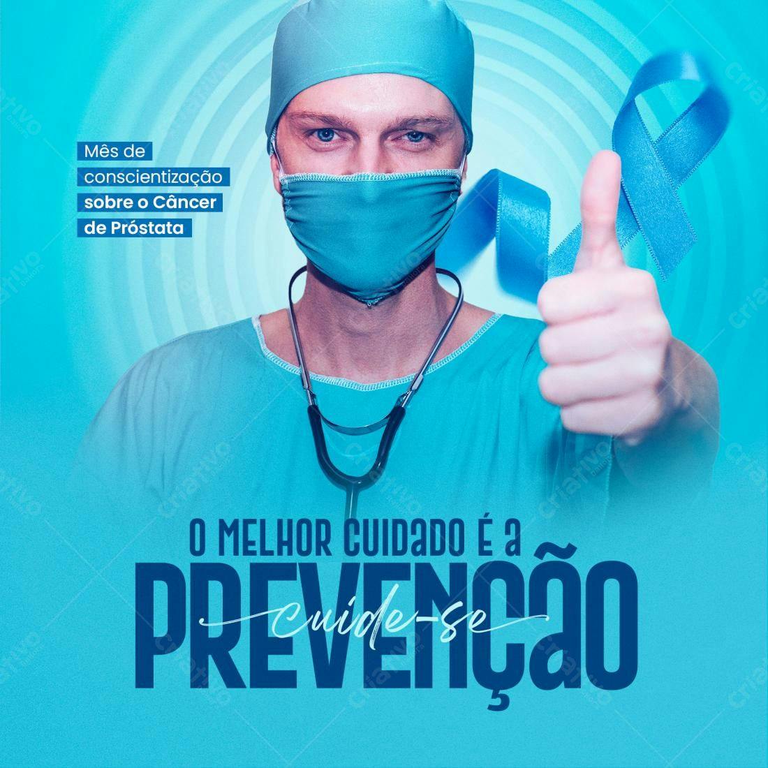 Post para Novembro Azul PSD Editável