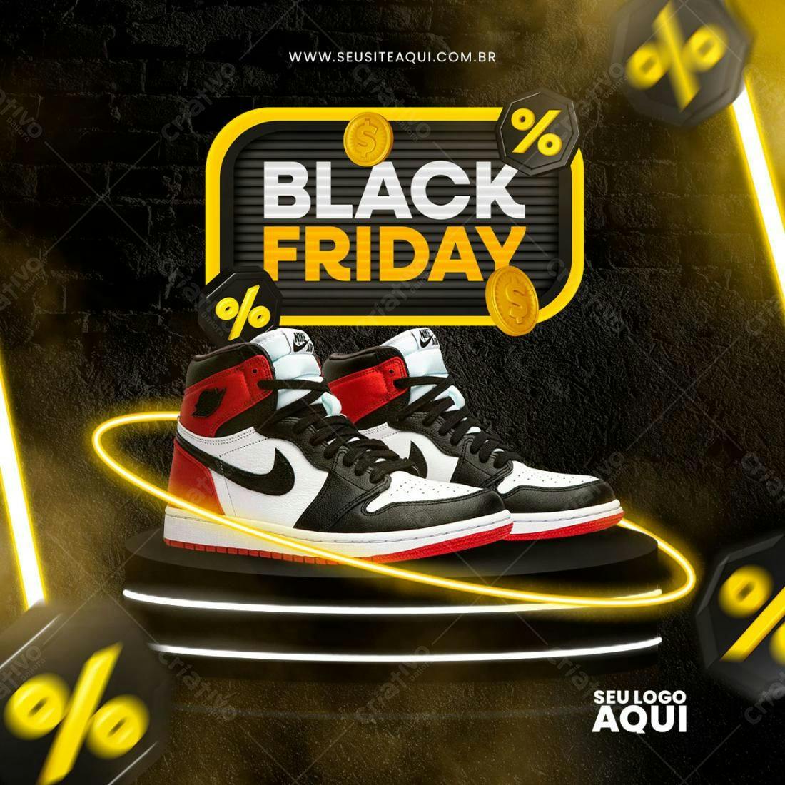 Banner Black Friday Tênis PSD Editável