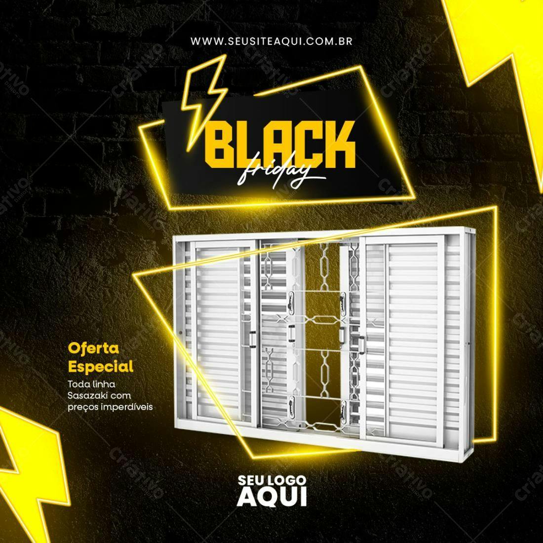 Banner Black Friday Sasazaki PSD Editável