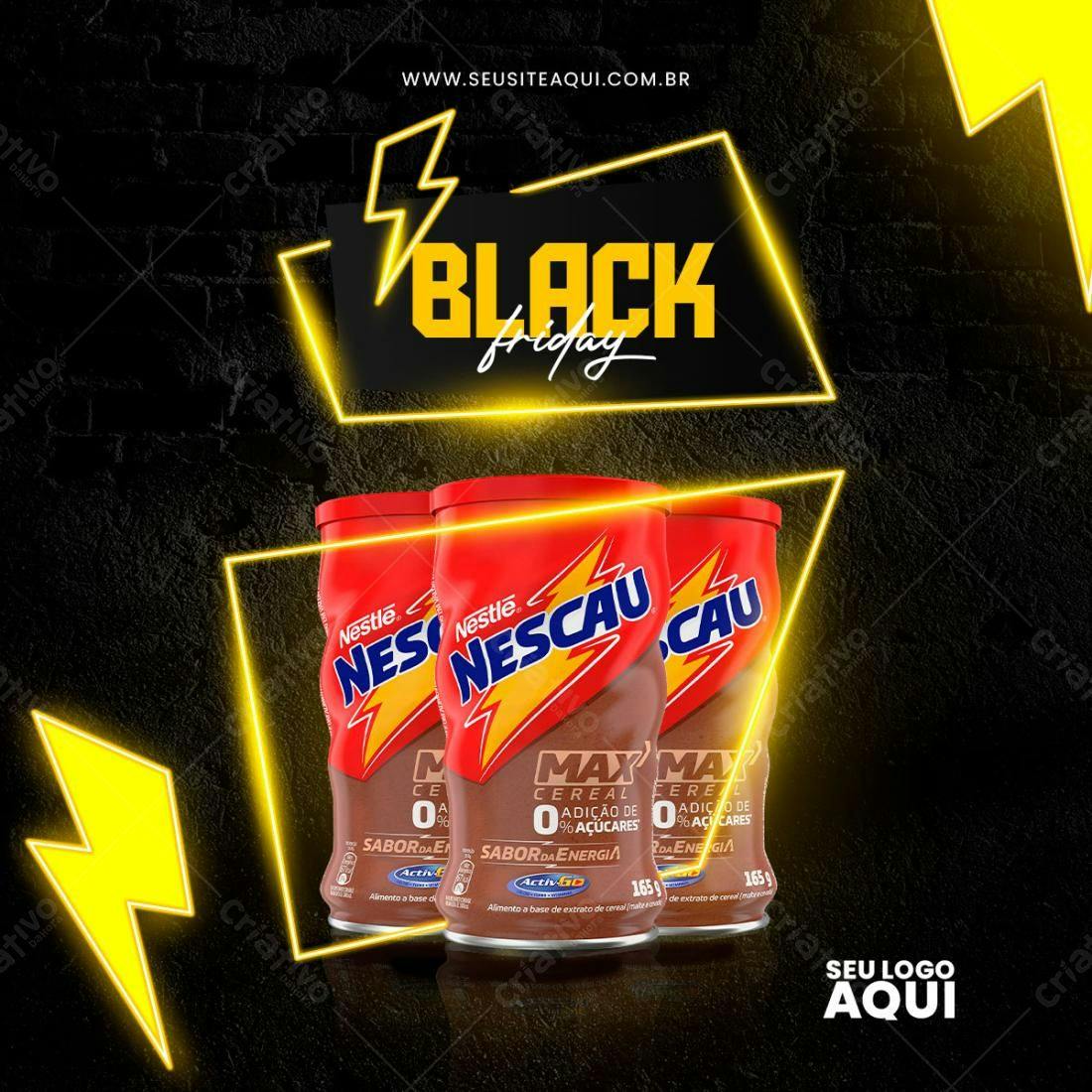 Post Black Friday Nescau PSD Editável