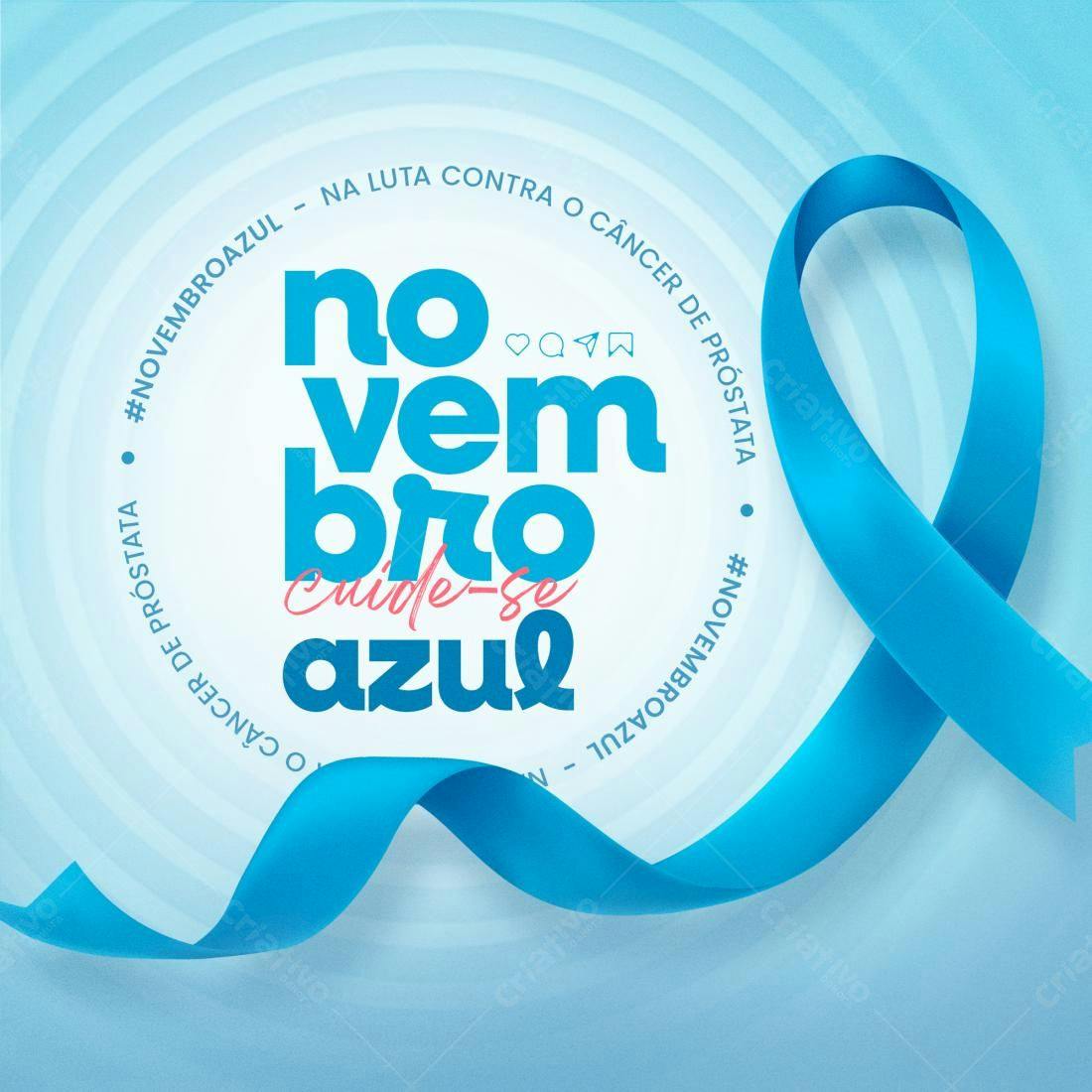 Flyer Novembro Azul PSD Editável