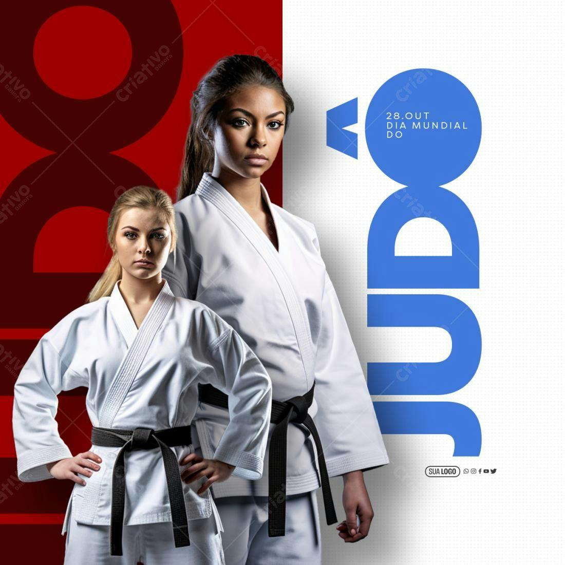 Flyer Dia Mundial do Judô PSD Editável