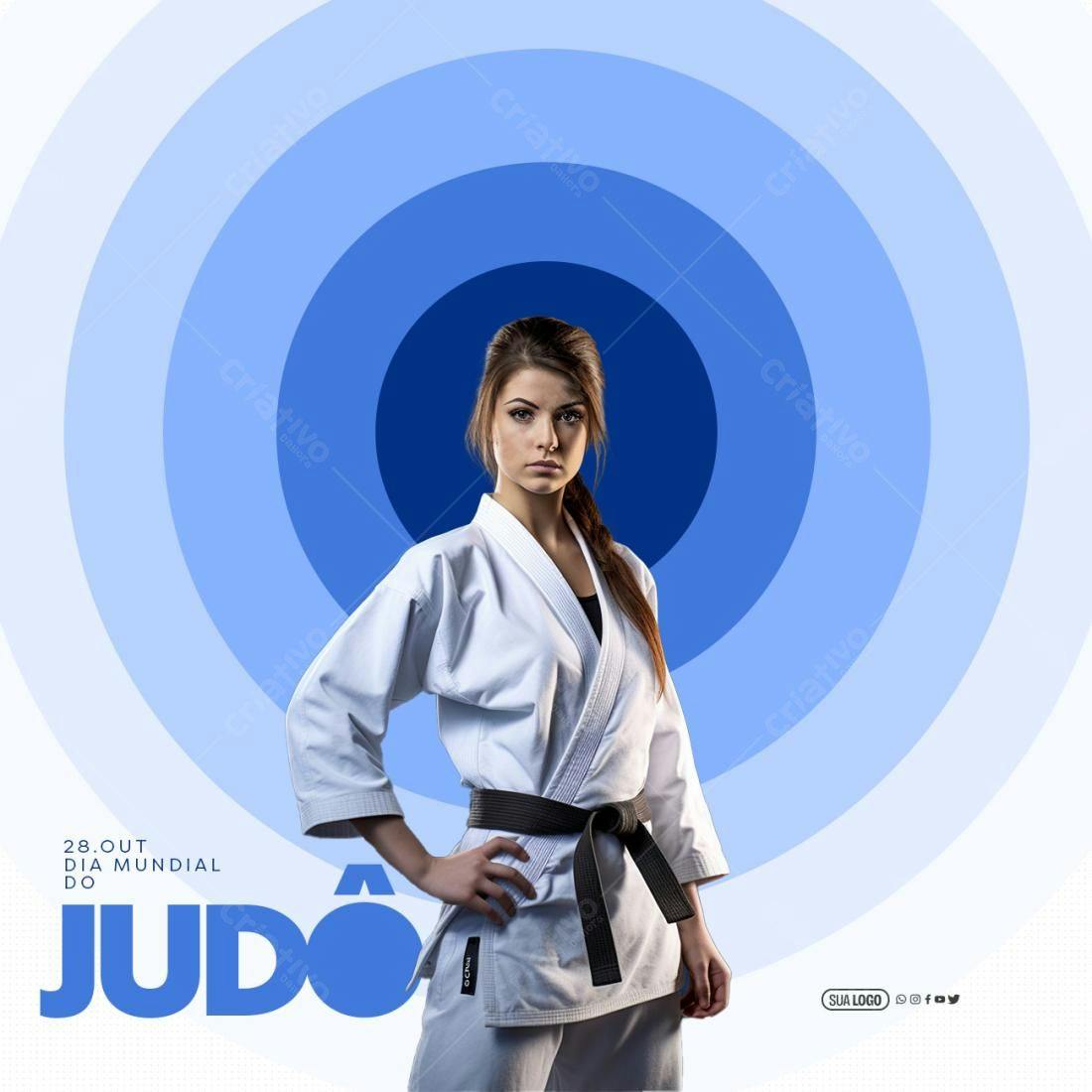 Flyer Dia Mundial do Judô PSD Editável