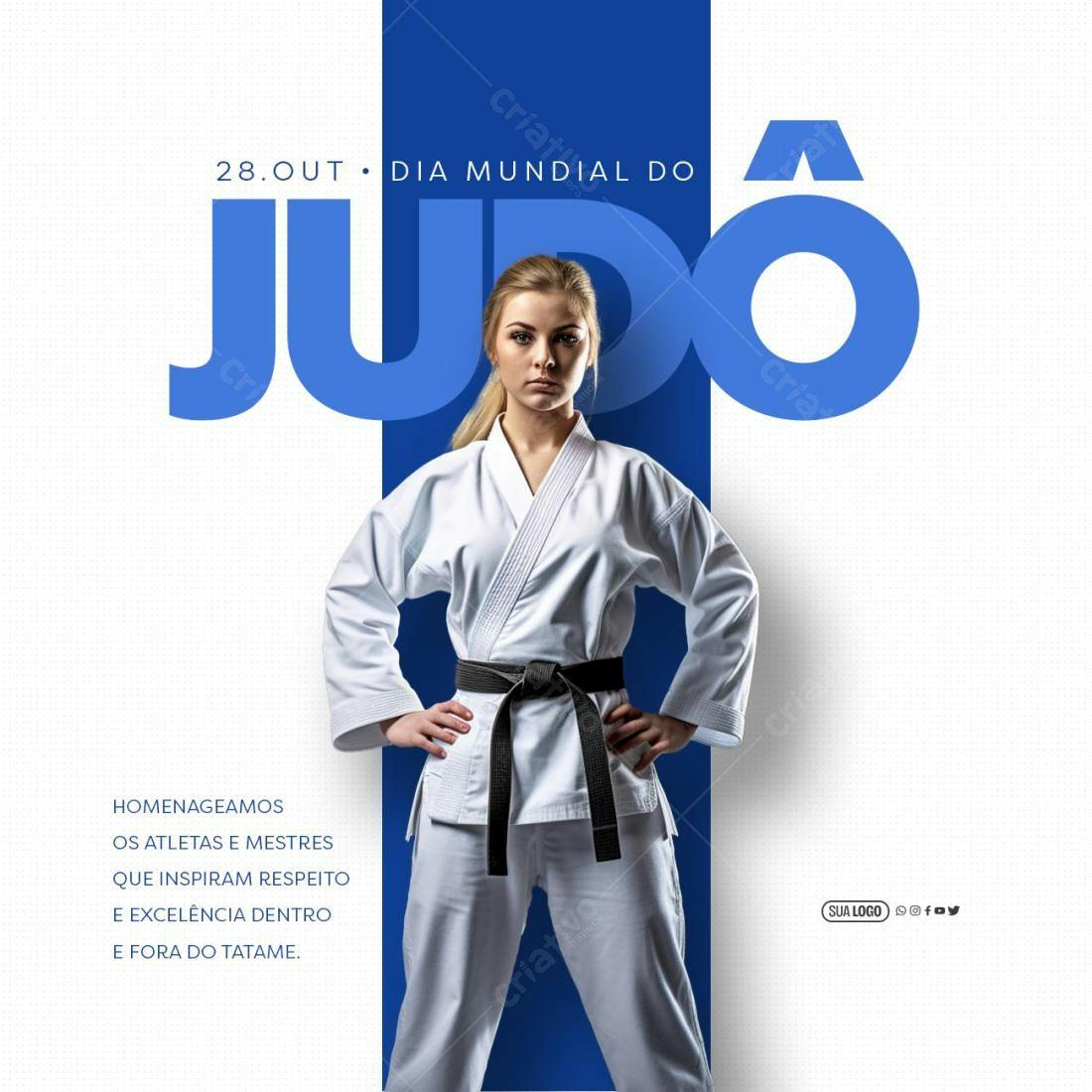 Flyer Dia Mundial do Judô PSD Editável