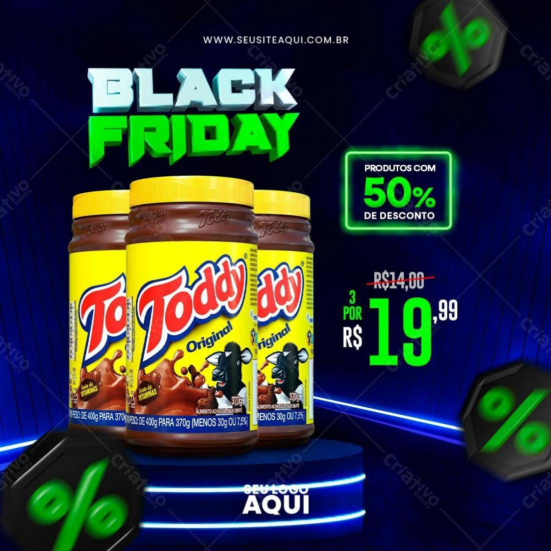 Flyer Black Friday Toddy PSD Editável
