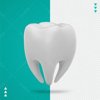 Dente molar 3d dentista png