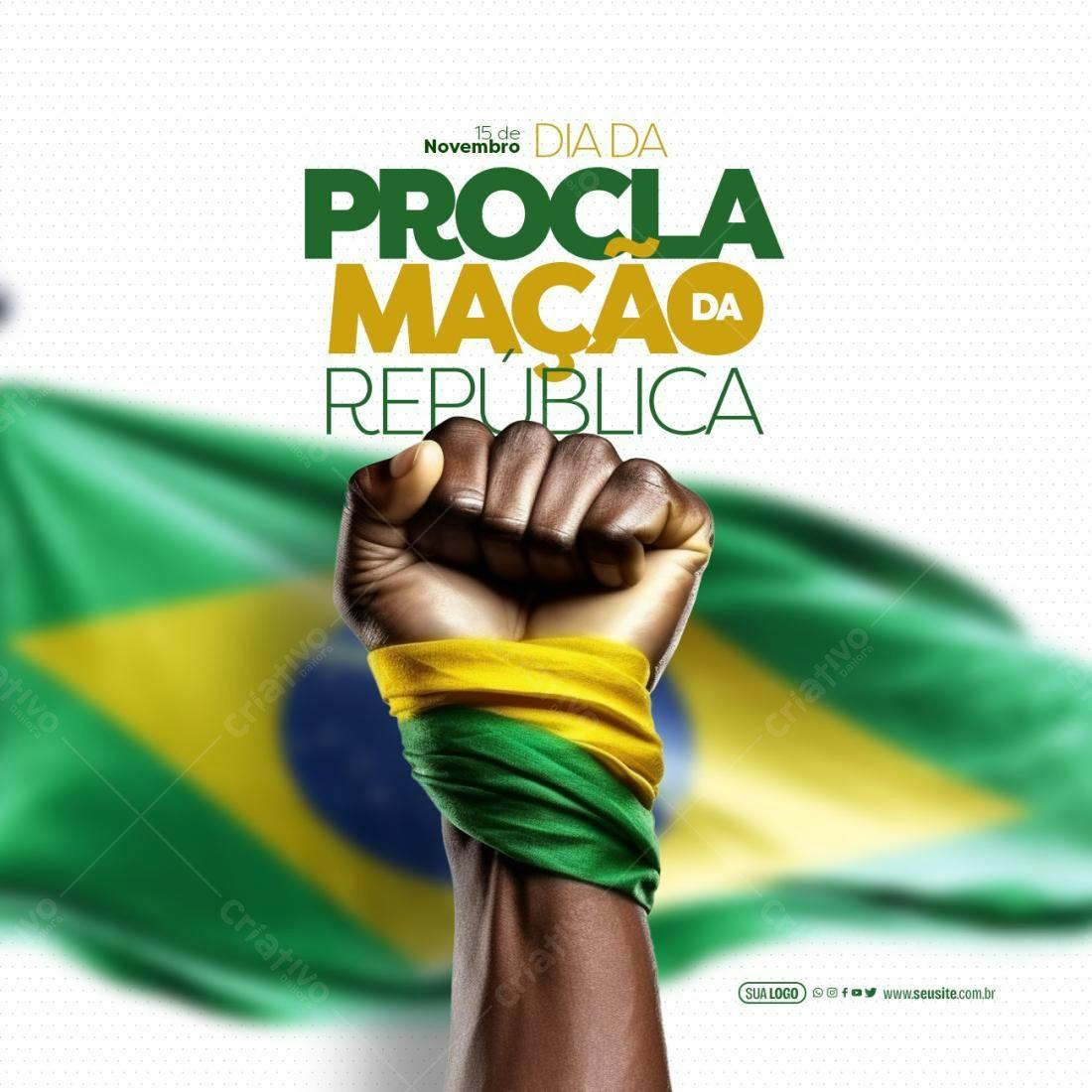 PSD para o Dia da Proclamação da República Editável