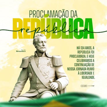 Feed   Dia Da Proclamação Da República   Liberdade E Igualdade Psd Editável
