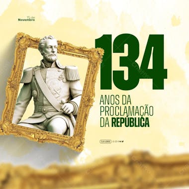 Feed dia da proclamação da república 15 de novembro psd editável