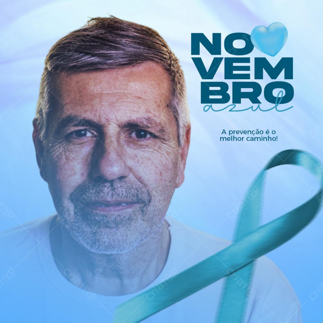 Post para Novembro Azul PSD Editável