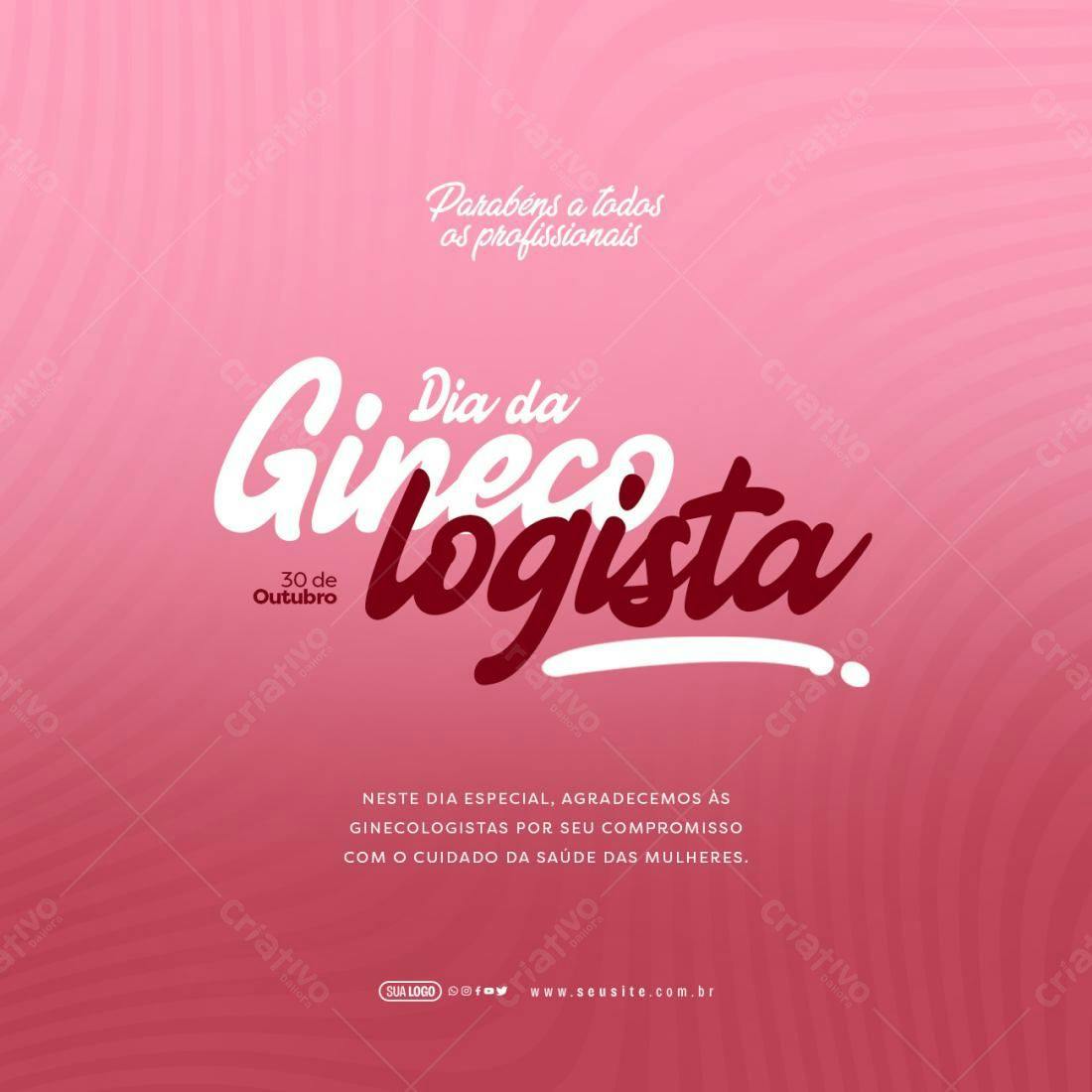 Flyer Dia da Ginecologista PSD Editável