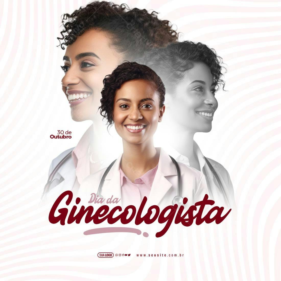 Flyer Dia da Ginecologista PSD Editável