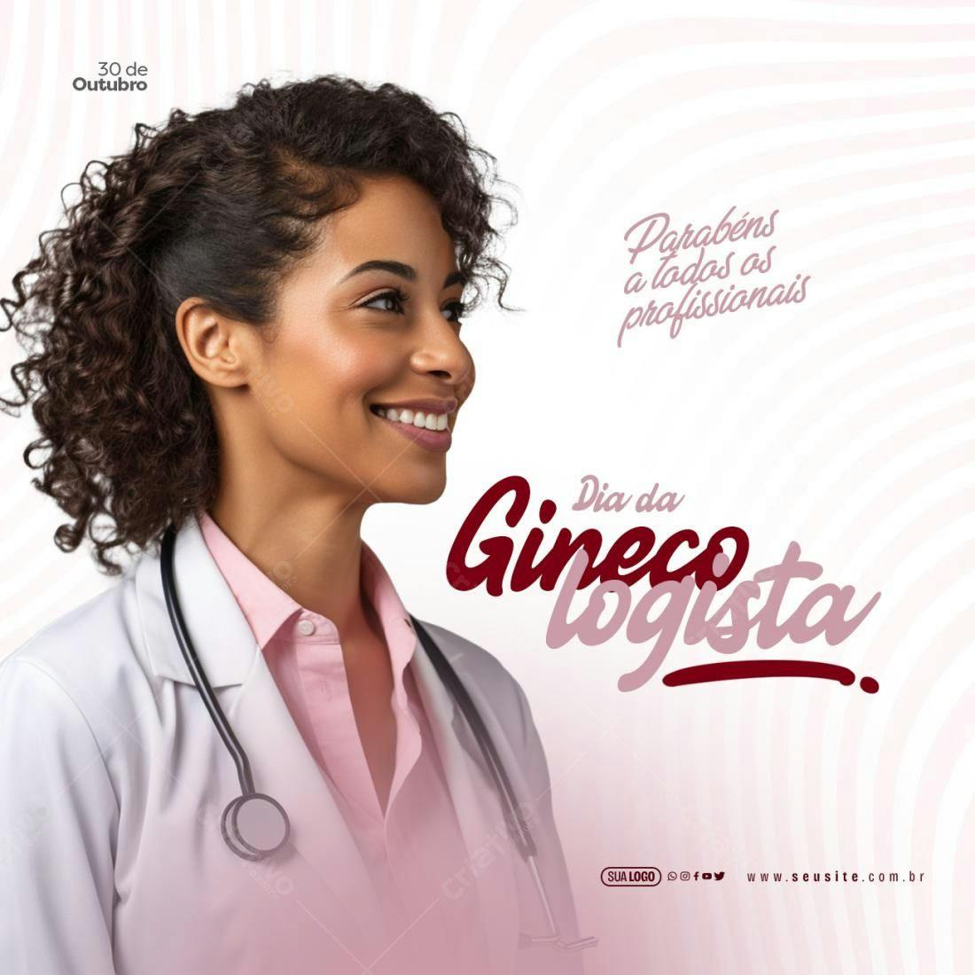 Postagem Dia da Ginecologista PSD Editável