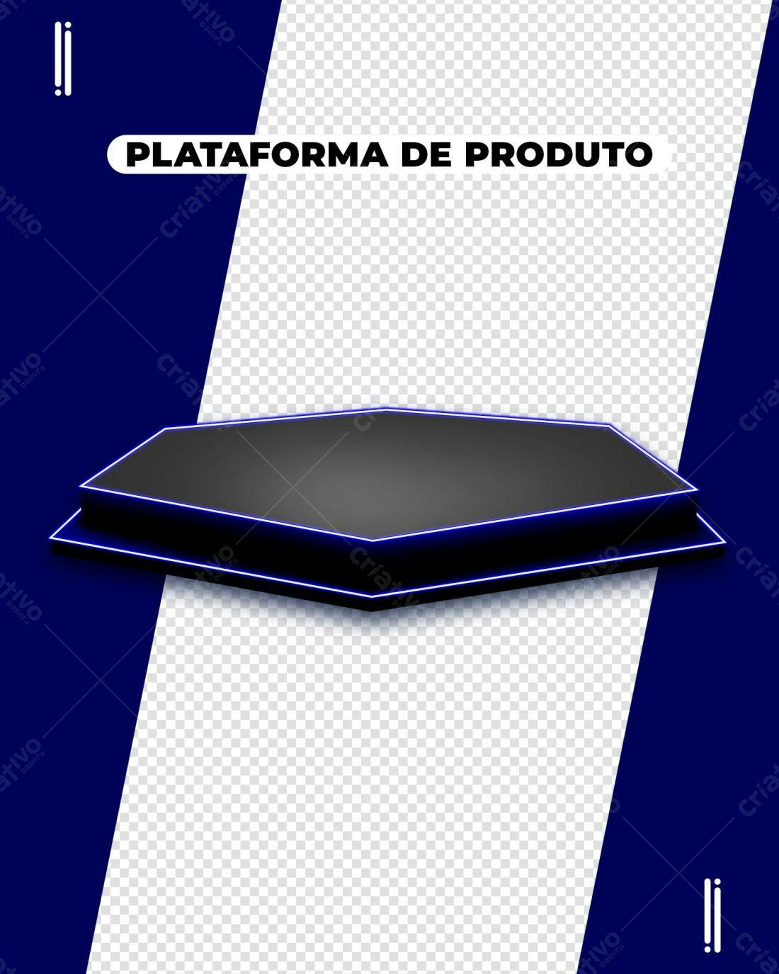Mockup Plataforma de Produto PSD Editável