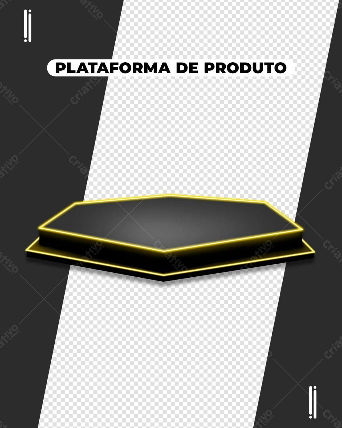 Mockup Plataforma de Produto PSD Editável