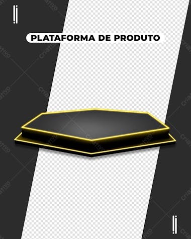 Plataforma de produto neon 3d