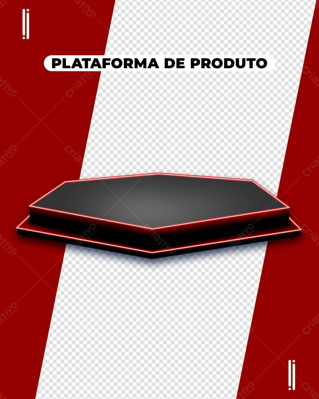 Mockup Plataforma de Produto PSD Editável