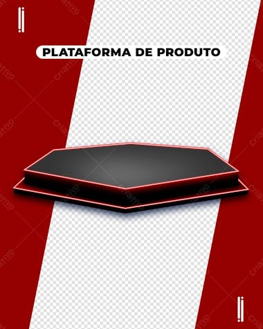 Plataforma de produto neon 3d