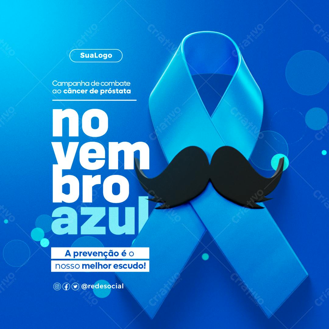 Post para Novembro Azul PSD Editável