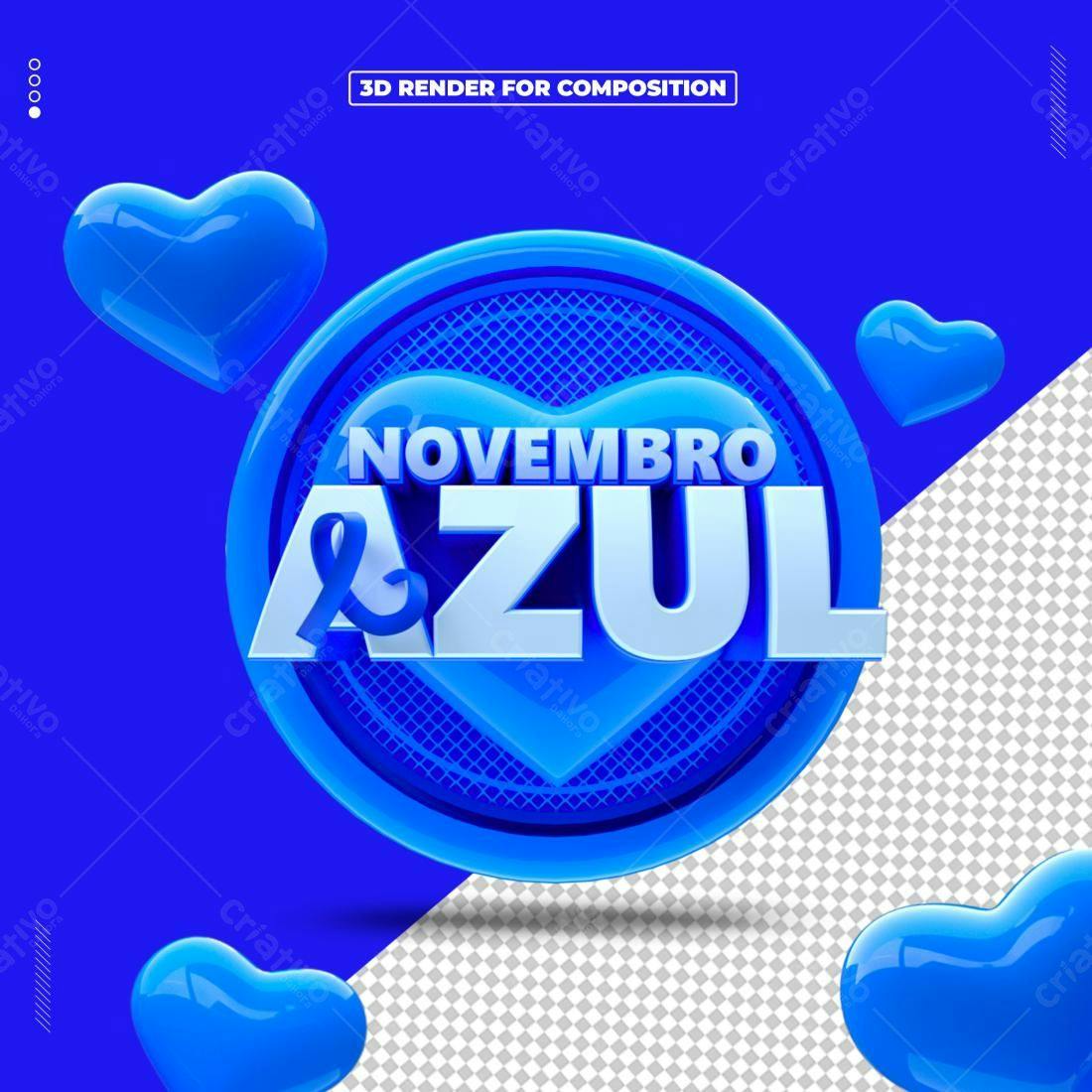 Banner Novembro Azul PSD Editável