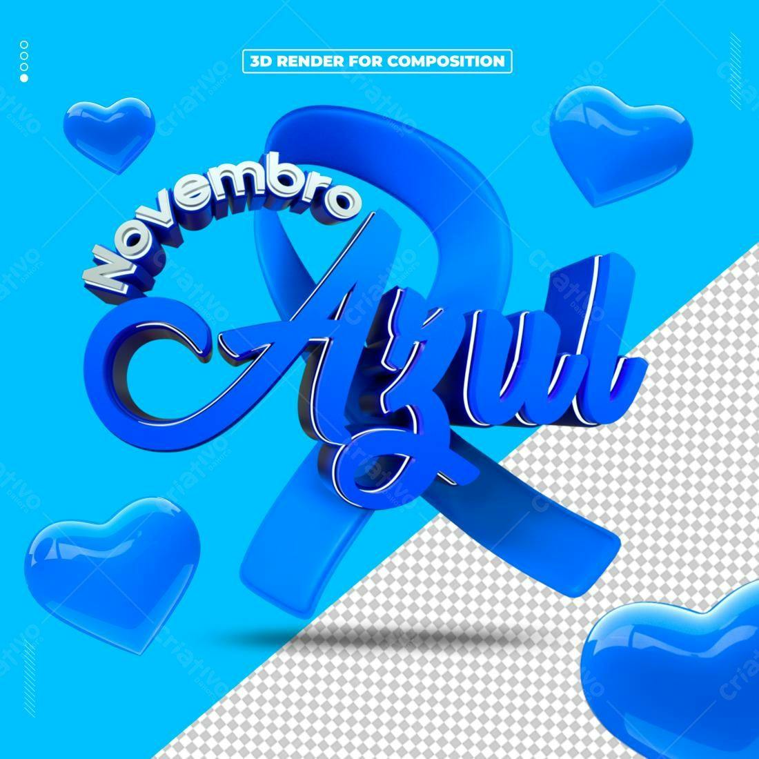 Flyer Novembro Azul PSD Editável