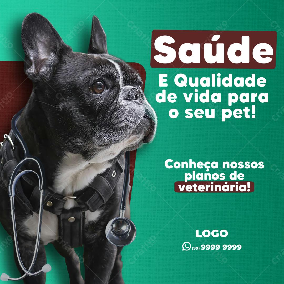 Flyer Veterinária para Pet PSD Editável