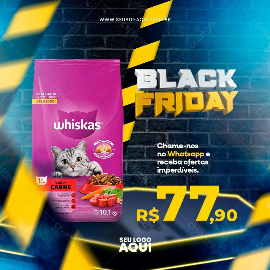 Post Black Friday para Pet Shop PSD Editável