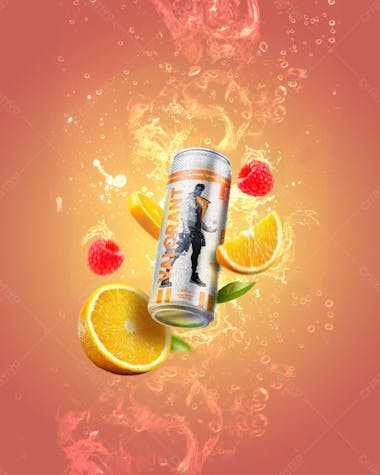 Lata cerveja energético mockup bebida valorant publicidade suco refrigerante editável psd flyer post social media