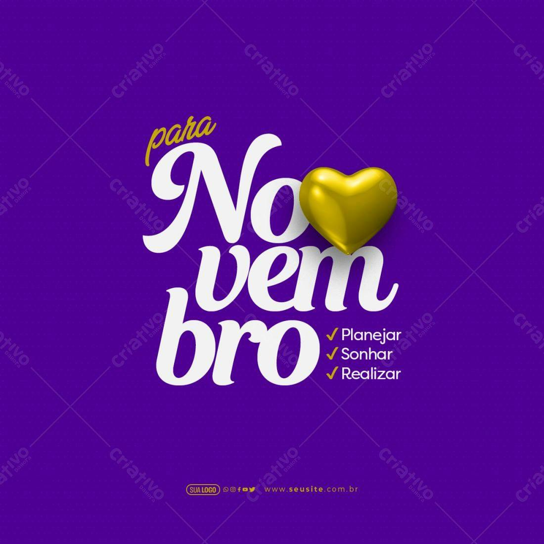Post para Novembro PSD Editável