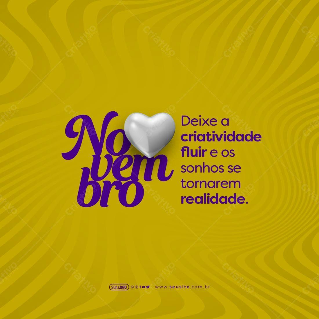 Postagem Novembro PSD Editável