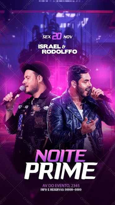 T 4X   06 Flyer Noite Prime Com Israel E Rodolffo Story