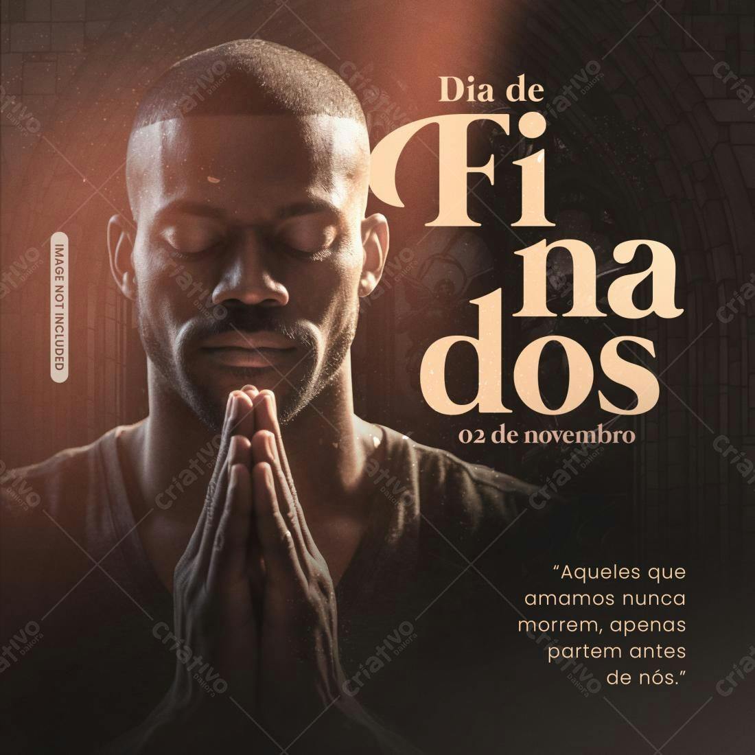 Post para Dia de Finados PSD Editável