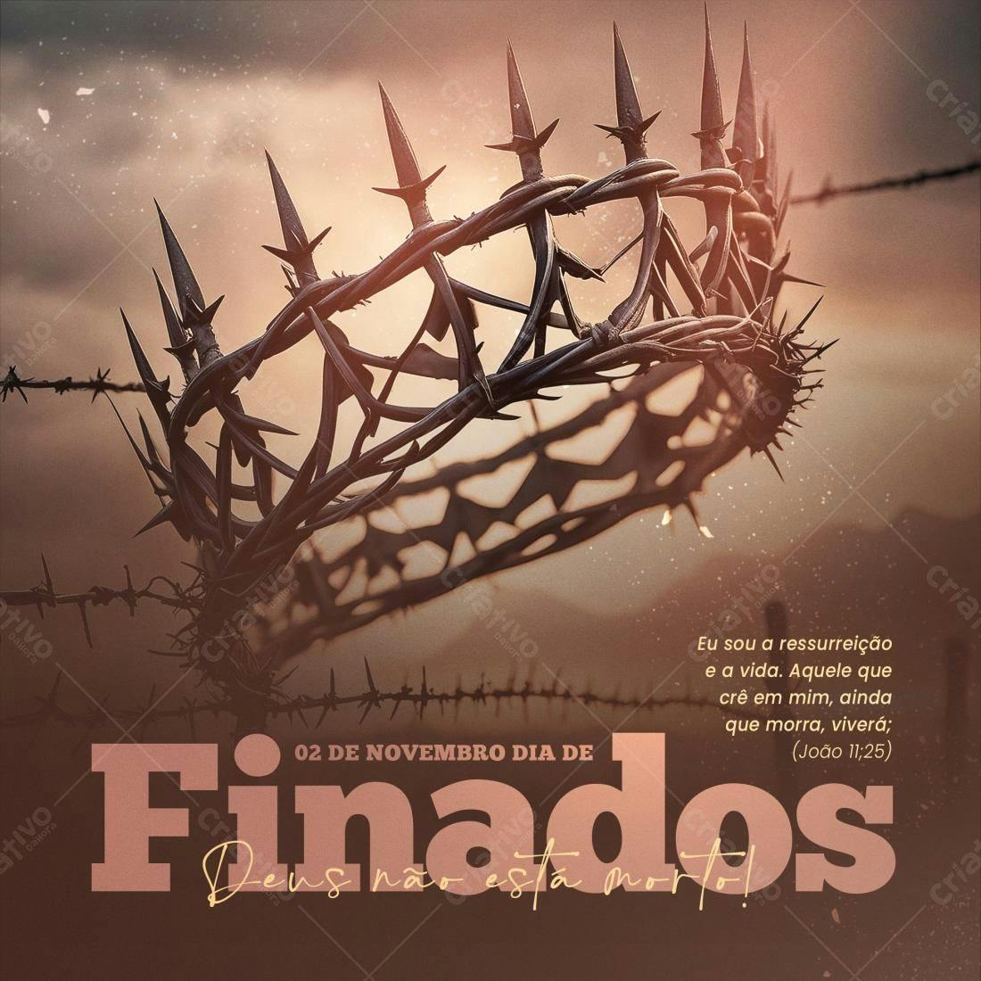 Postagem Dia de Finados PSD Editável