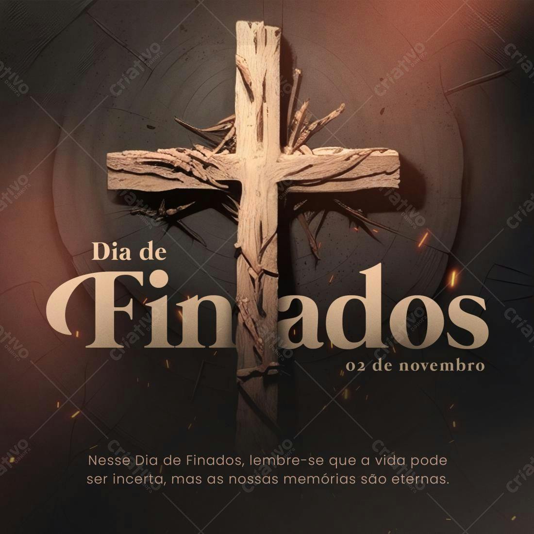 Flyer Dia de Finados PSD Editável