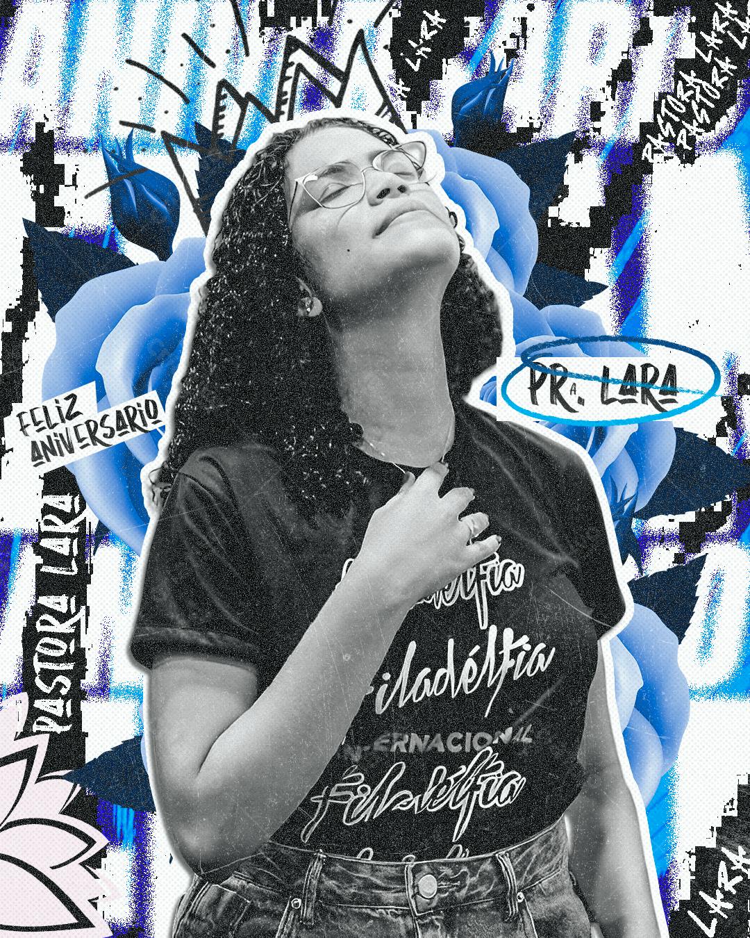 Arte para Aniversário de Pastora PSD Editável