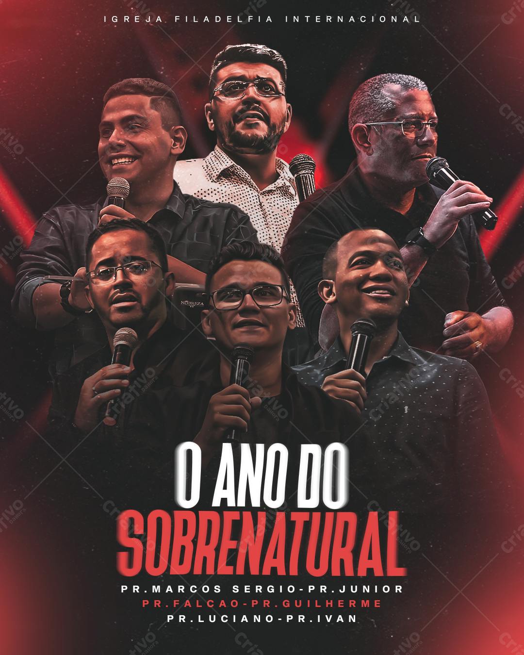 Poster para Evento Religioso Ano do Sobrenatural PSD Editável