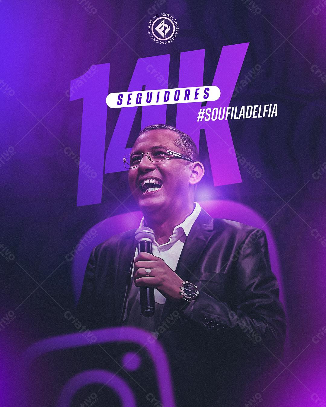 Postagem Instagram Igreja Batista PSD Editável