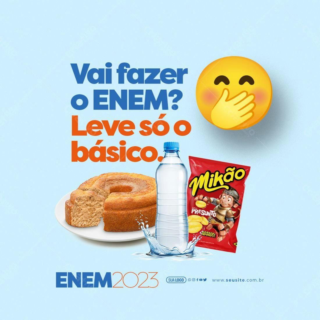 Flyer ENEM 2023 Leve só o Básico PSD Editável