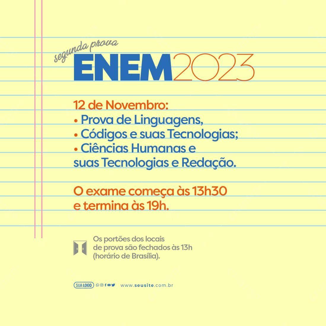 Flyer Enem 2023 PSD Editável