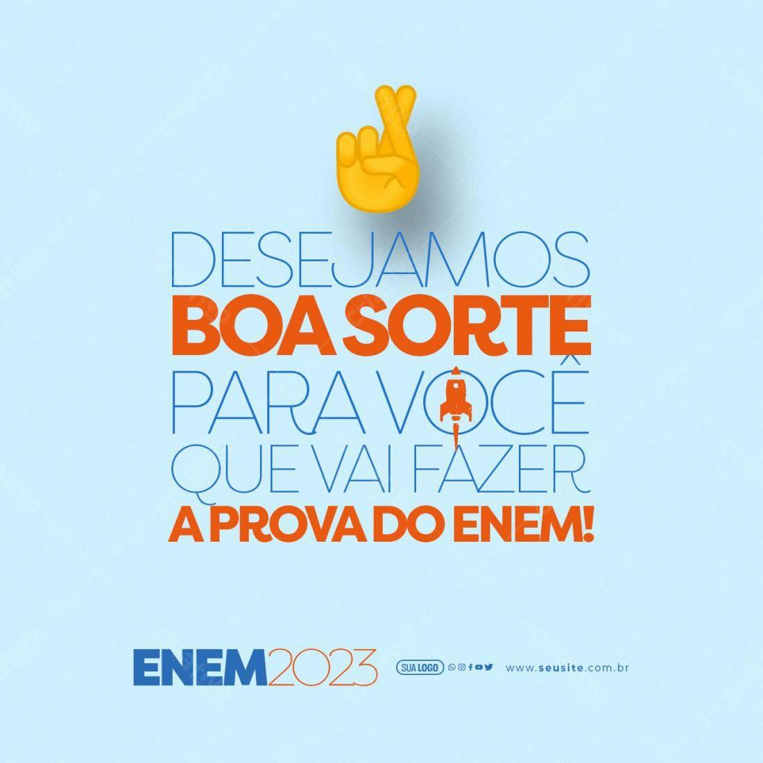 Flyer ENEM 2023 Boa Sorte PSD Editável