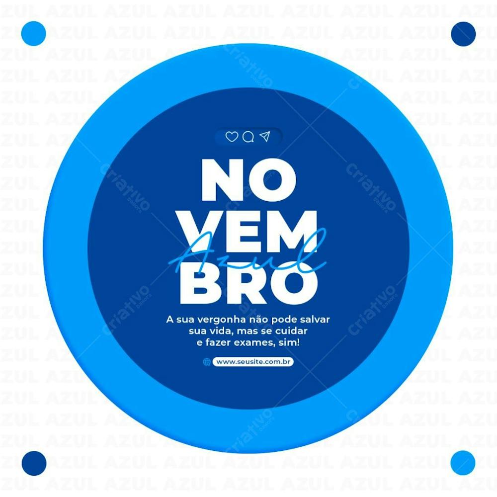 Novembro Azul Um Toque Salva Vidas Social Media