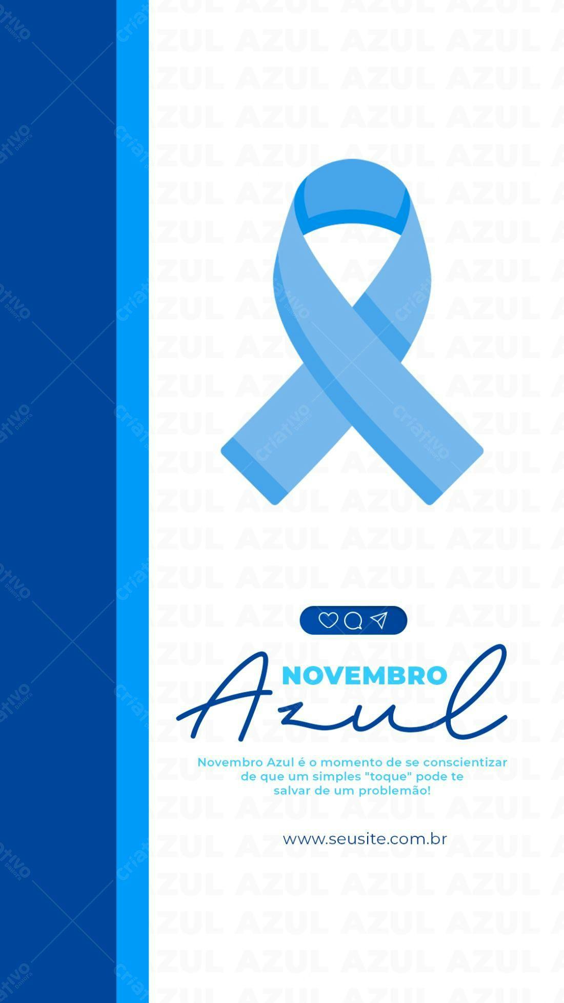 Flyer Novembro Azul PSD Editável