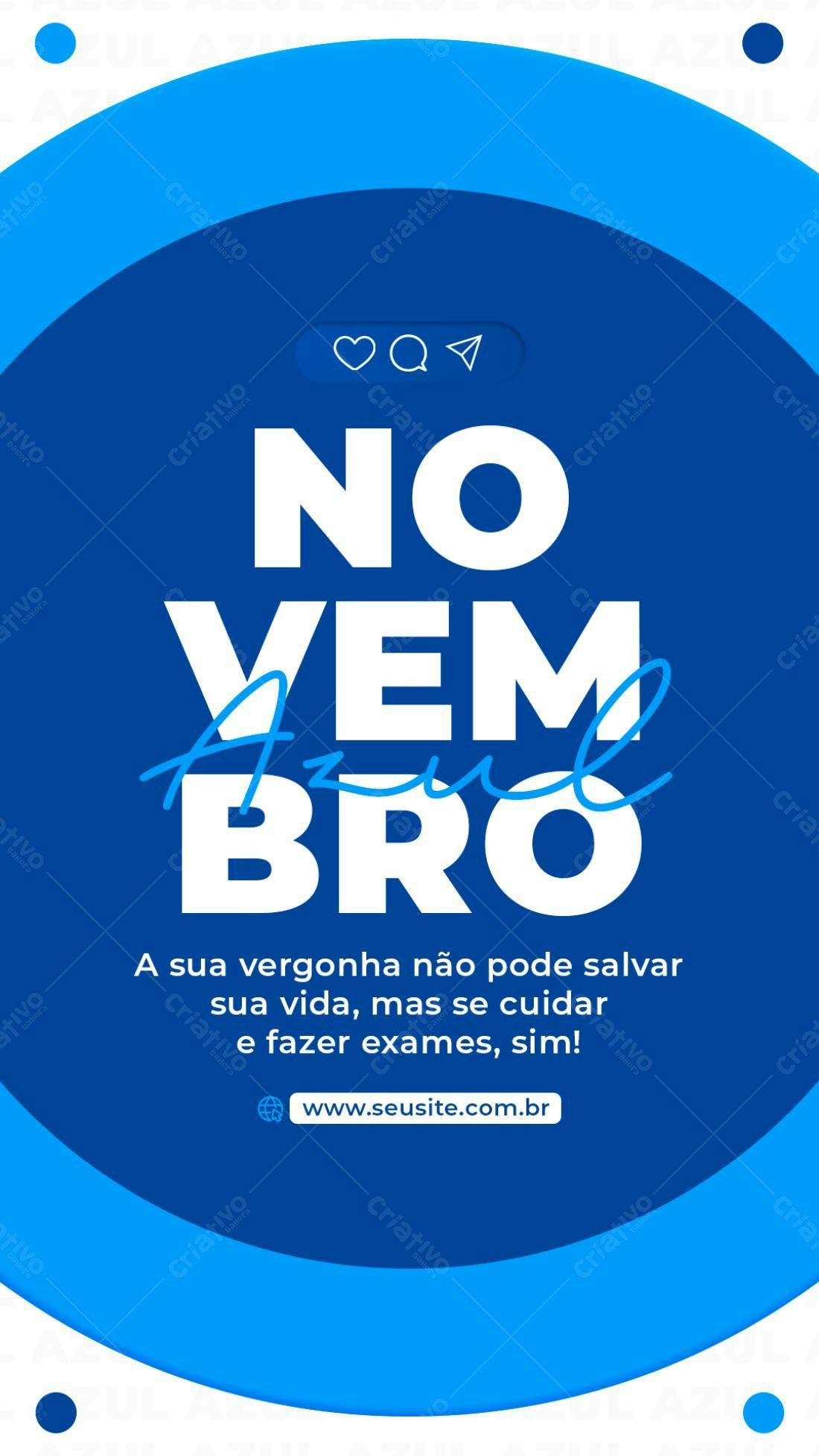 Post para Novembro Azul PSD Editável