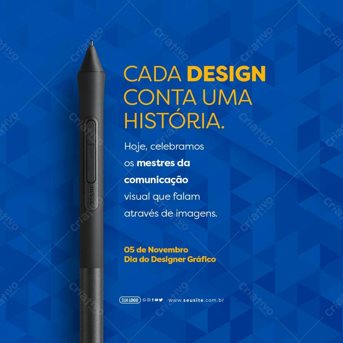 Post para Dia do Designer Gráfico PSD Editável