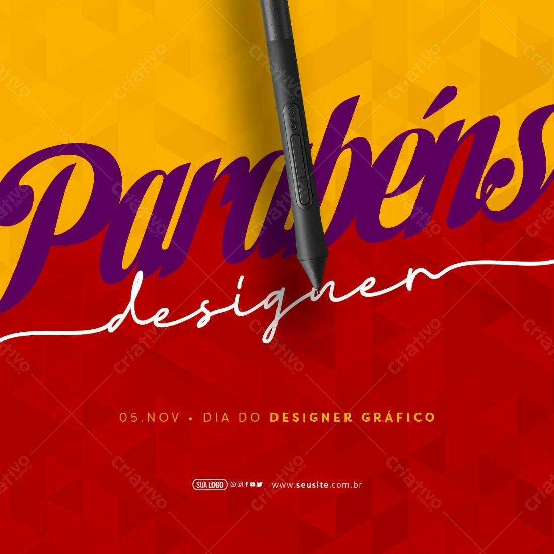 Flyer Dia do Designer Gráfico PSD Editável