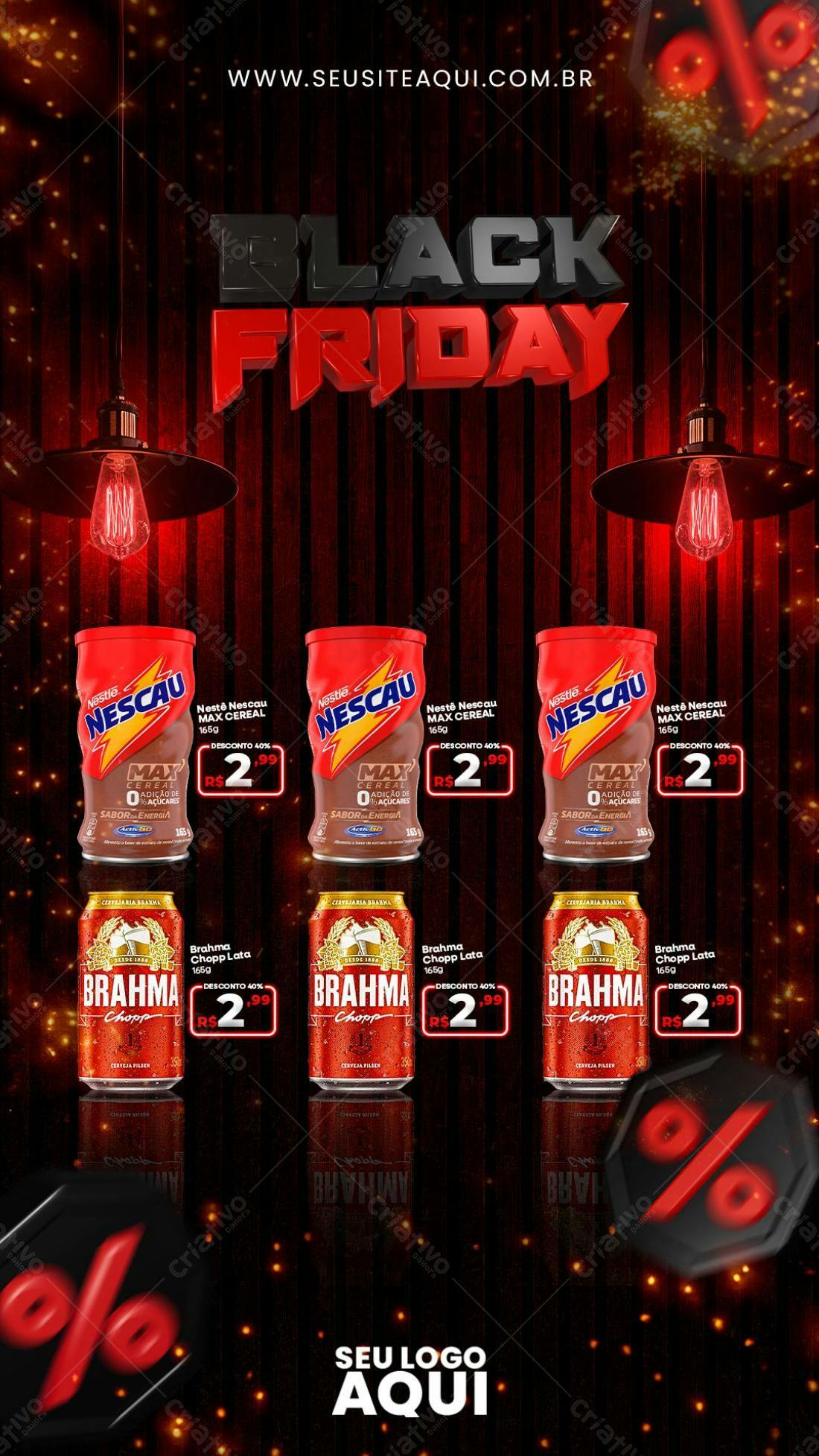 Flyer Black Friday PSD Editável