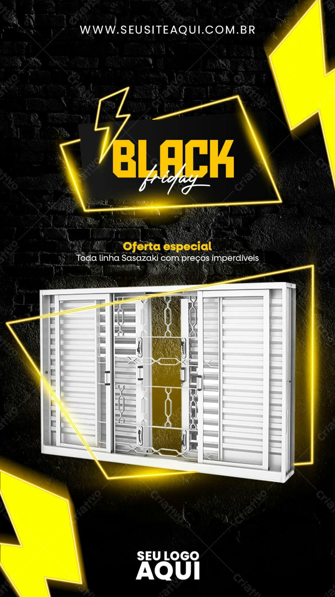 Flyer Black Friday Sasazaki PSD Editável